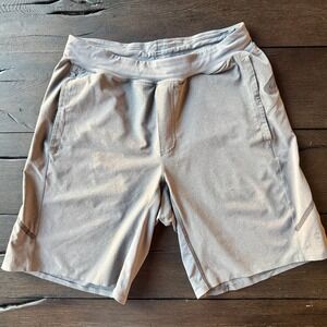Lululemon Mens Assert Short 9" S Slate Silver Spoon Gym Running Training Stretch